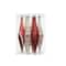 6 Pack 7.7" Red & White Glitter Shatterproof Teardrop Ornaments by Ashland®